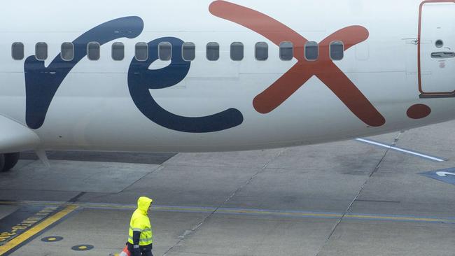 SYDNEY, AUSTRALIA. NewsWire Photos.July 30, 2024.Generics of Rex airlines at Sydney domestic airport. The Australian airline is forced into a trading halt amid questions about the airlineÃs future.Picture: NewsWire / Jeremy Piper