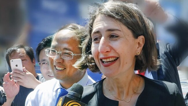 Huang Xiangmo with Gladys Berejiklian in 2017.