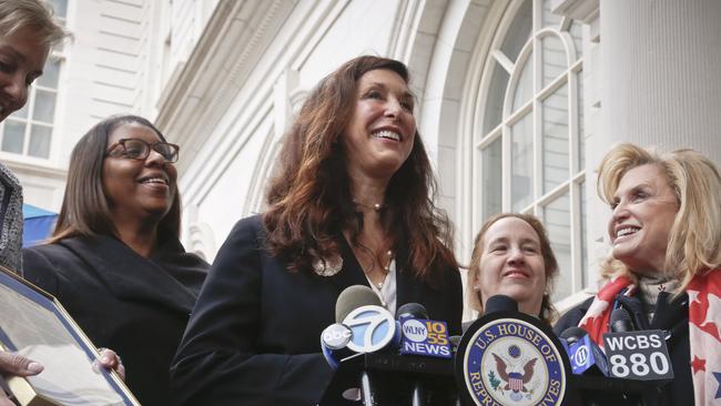 Fearless Girl creator Kristen Visbal. Picture: Bebeto Matthews/AP