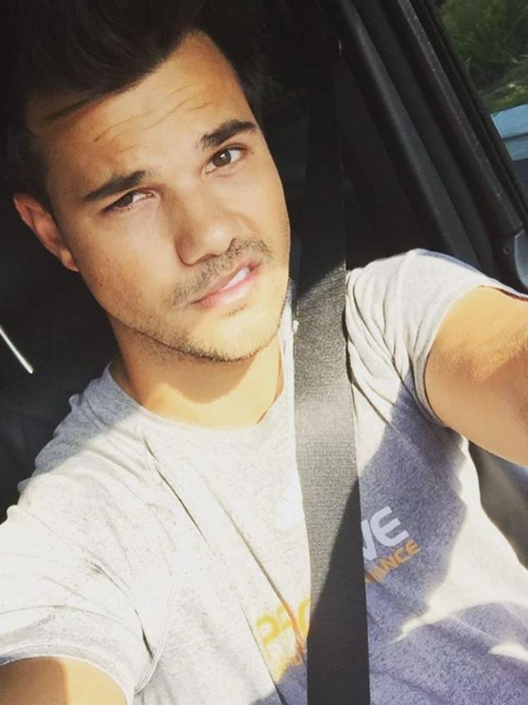 Taylor Lautner, "Post workout exhaustion." Picture: Instagram