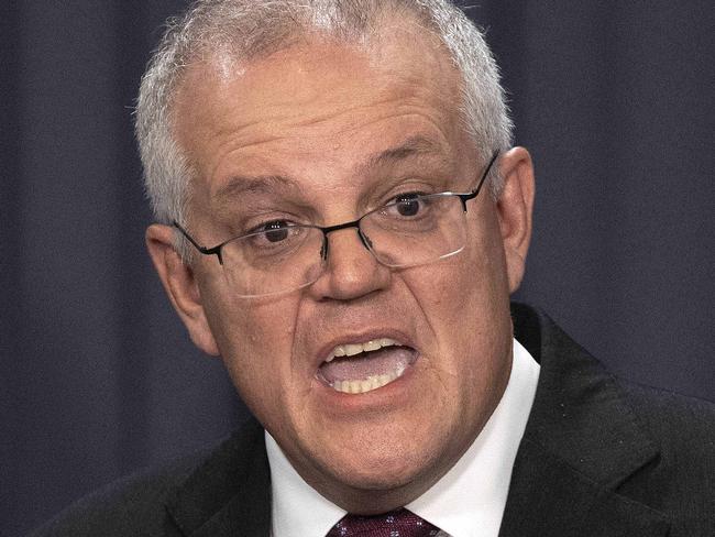 CANBERRA, AUSTRALIA NewsWire Photos MARCH, 23 2021: Prime Minister Scott Morrison during a press conference in Parliament House Canberra.Picture: NCA NewsWire / Gary Ramage