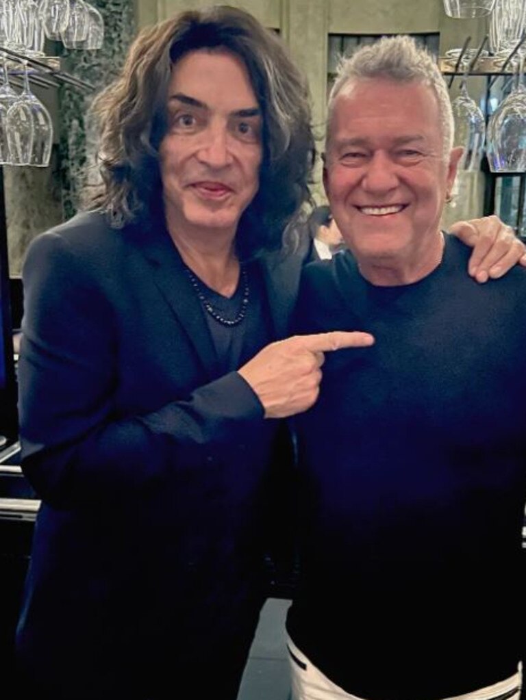 KISS frontman Paul met up with Aussie icon Jimmy Barnes while he was down under. Picture: Instagram / @paulstanleylive