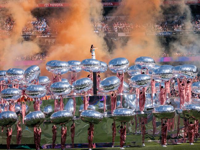 Balloons, moving sets and of course, fireworks — Katy Perry kept fans on their feet throughout the show. Picture: Nadir Kinani