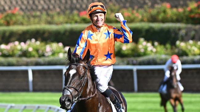 Opie Bosson and Imperatriz after winning the William Reid Stakes.