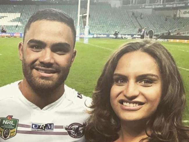 JADE Walker (right) with brother, Manly Sea Eagles star Dylan Walker, is charged with the manslaughter of boyfriend Gilbert Caetano.