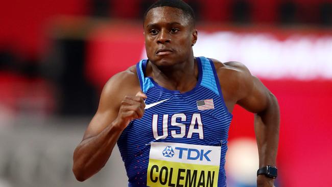 Christian Coleman looked in great form in the 100m heats.