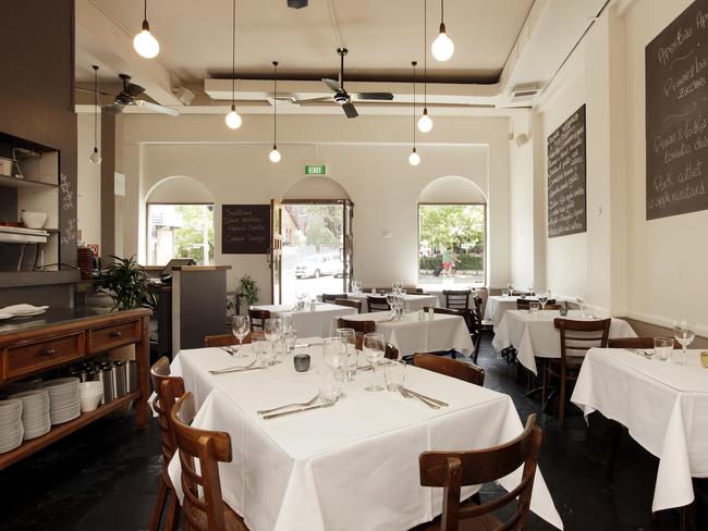 A 2010 image of the interior of Essenza restaurant in Surry Hills, Sydney, NSW. Picture: Supplied