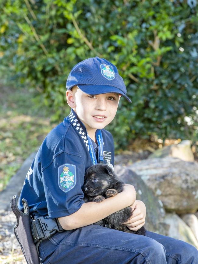 Christopher Lowe chose to name the three-week-old pup Asher. Picture: Richard Walker