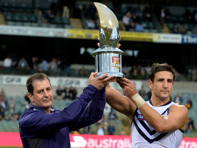 Lyon and Fremantle skipper Matthew Pavlich would love to hold up a different cup in September.