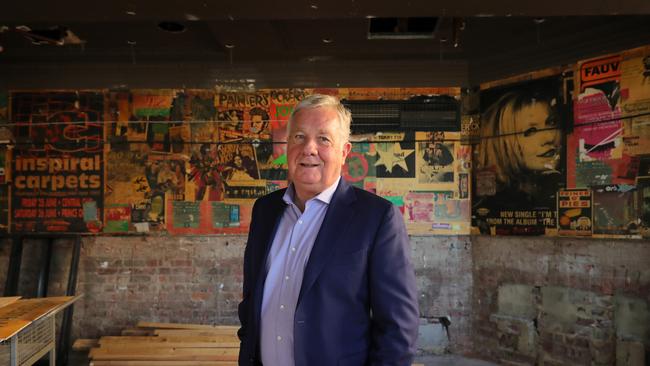 Gerry Ryan, in the front bar of the Prince of Wales Hotel, which he is renovating in St Kilda. Picture: Stuart McEvoy