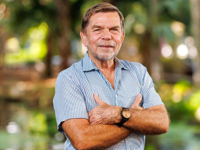 Graham "Skroo" Turner pictured at South Bank, Brisbane 11th October 2024.  Graham has a wildlife centre out at Spicers Hidden Vale and for years the State Government has knocked back a permit to allow them to breed endangered species for catch and release.  (Image/Josh Woning)