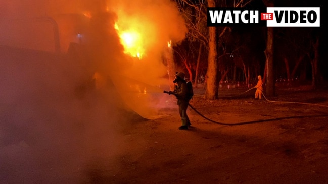 Owner escapes as flames destroy camper bus near Echuca