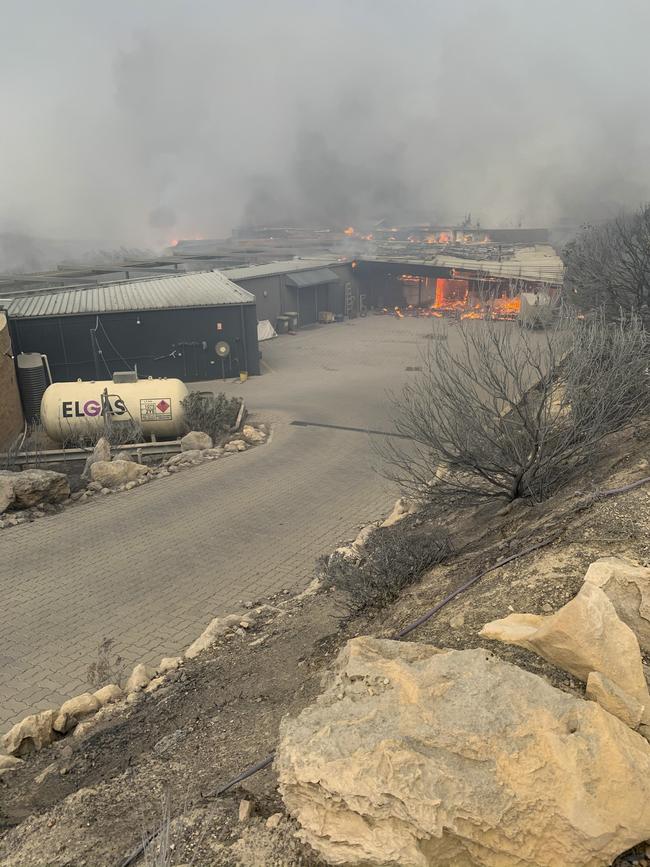 The Southern Ocean Lodge is destroyed by the KI bushfires. Picture supplied