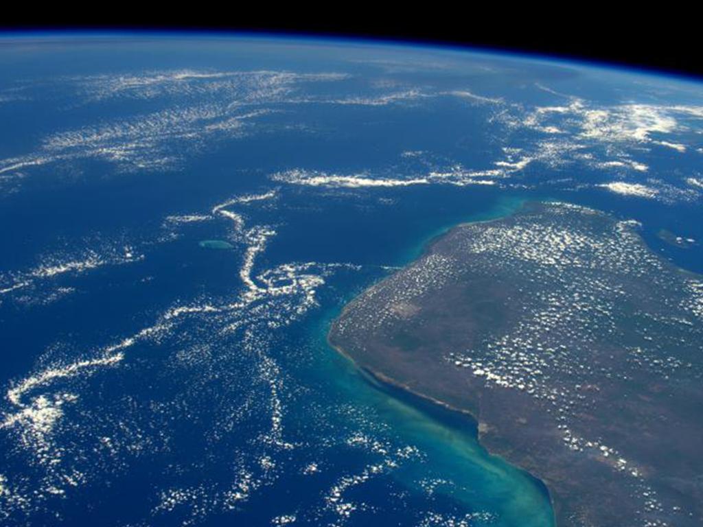 66 million years ago an asteroid struck this peninsula 66 million years ago and wiped out most life on Earth. Picture: NASA