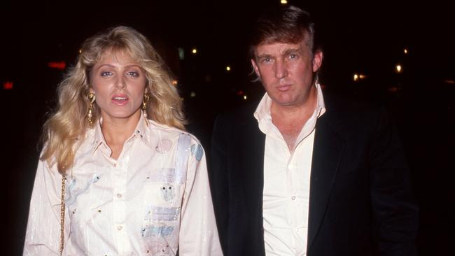 Marla Maples and Donald Trump are pictured together in New York in 1992. Picture: Getty Images