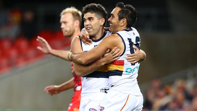 Tyson Stengle will wear the No. 18 guernsey after his cousin Eddie Betts’ departure to Carlton. Picture: Jono Searle/AFL Photos via Getty Images