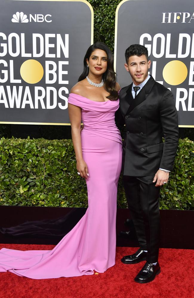 Priyanka Chopra Jonas and Nick Jonas. Picture: Frazer Harrison/Getty Images