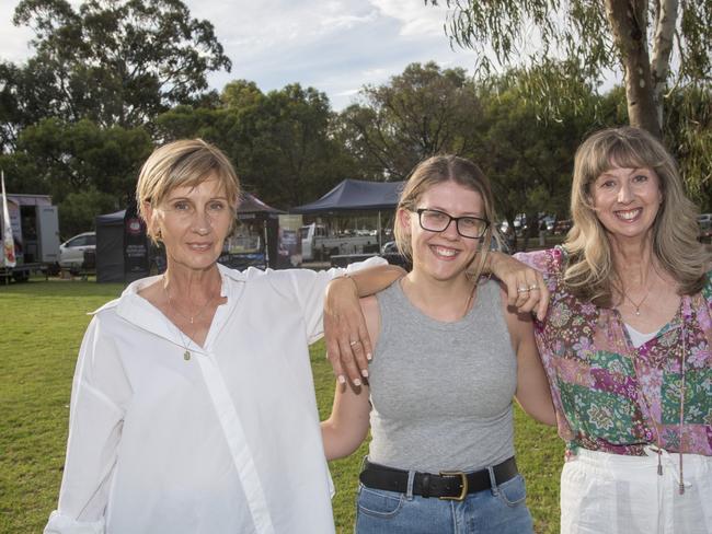 haron Williams, Jordan Blackley, Sue Blackley at the 2024 Mildura Christmas Carols. Picture: Noel Fisher