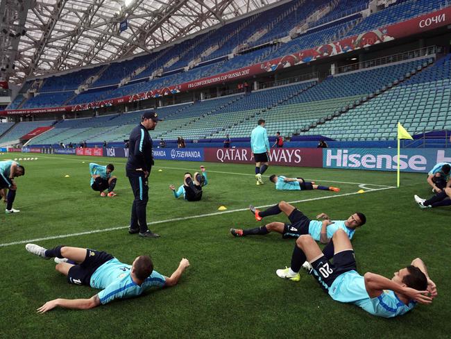 Socceroos at the 2017 Confederations Cup in Russia.