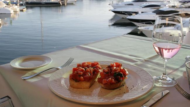 Ristorante Fellini overlooks the water at Marina Mirage.