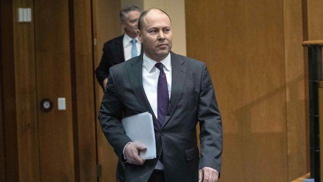 Treasurer Josh Frydenberg with Senator Mathias Cormann. Picture: Gary Ramage