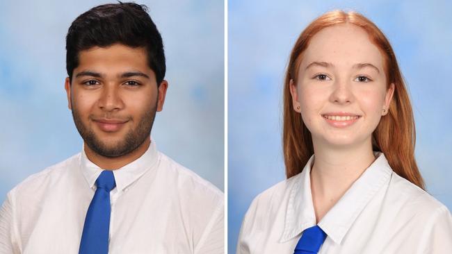 Aspley State High School captains Manit Gopal and Eva Melloy. Photo – contributed.