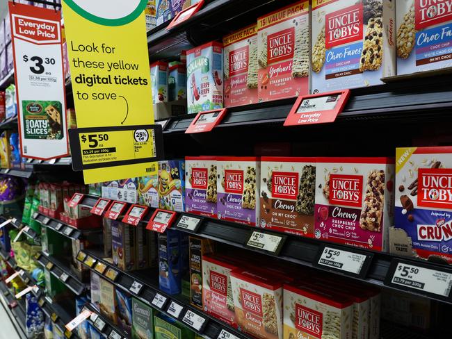 SYDNEY, AUSTRALIA : NewsWire Photos - MARCH 17 2025; A general stock photo of groceries and supermarkets ahead of the 2025 Federal Budget. Picture: NewsWire