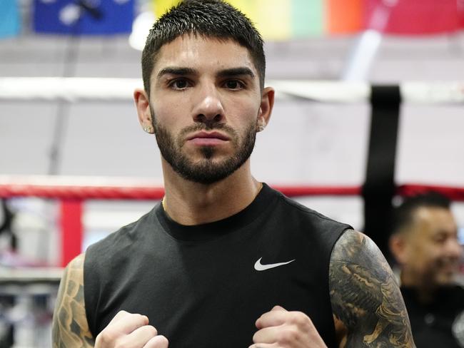 Michael Zerafa works out at the Split T Boxing Club in Las Vegas ahead of his fight on Sunday.Picture: Louis Grasse/Getty Images