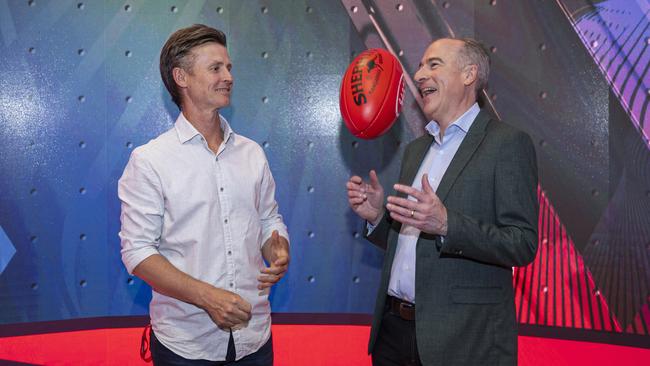 Anthony Hudson and Gerard Whateley call Friday night games on Fox Footy and Kayo.