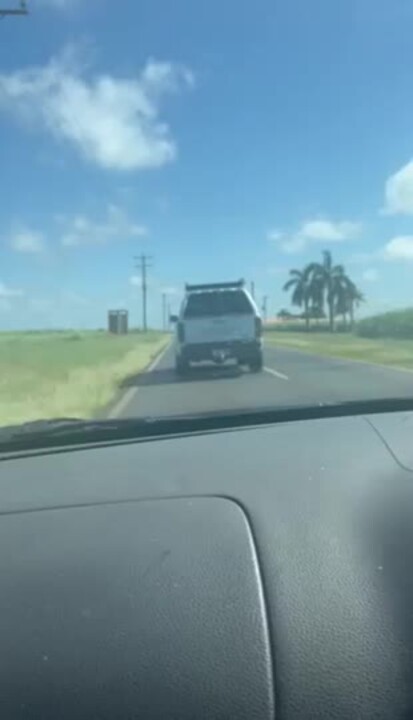 A ute has been reported to have been driving erratically in the Bundaberg region.