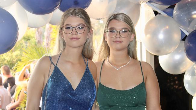 Jade and Lara Korczynski at the Beerwah State High School formal 2023.