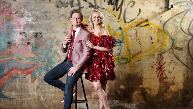 Singers Luke Kennedy and Naomi Price of The Little Red Company. Picture: Tara Croser.