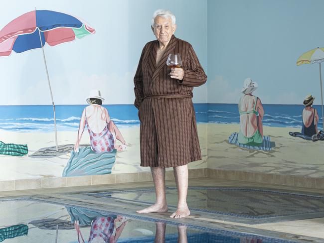 Harry Triguboff has three pools at his Sydney mansion. Picture: Nic Walker