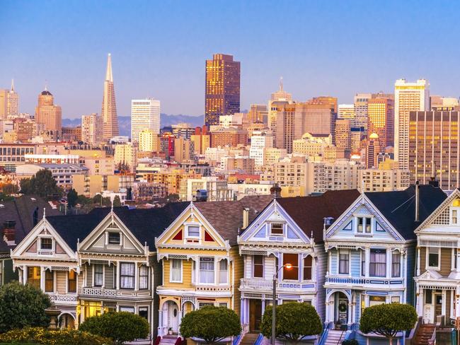 ESCAPE: SAN FRANCISCO .. Sue Gough Henly story .. the city skyline and the famous painted ladies. Picture: iStock