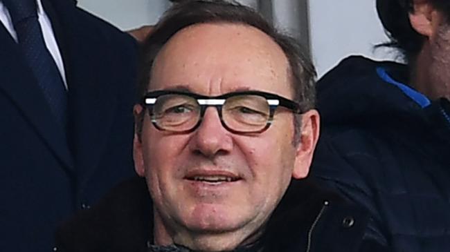 Kevin Spacey at a soccer match in Turin on Sunday. Picture: Getty Images