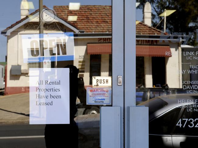 A signage in a real estate agent’s window in Penrith in 2009.