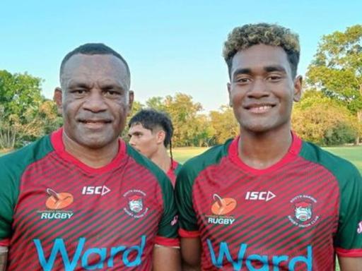 Club first for father and son duo Sete and Dan who played for the Bunnies A-grade side. Picture: Facebook.