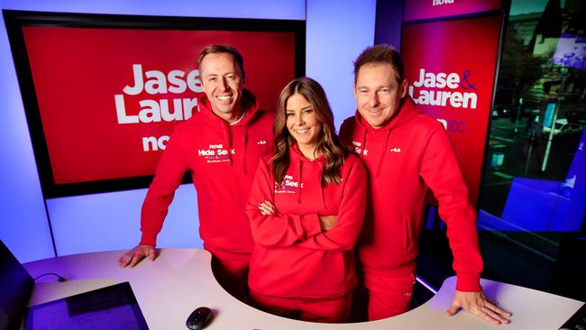 Clint Stanaway, Lauren Phillips and Jase Hawkins were axed from KIIS FM to make way for Kyle & Jakie O. Picture: Supplied/Nova