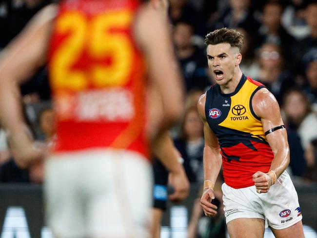 Ben Keays booted three goals in the win. Picture: Dylan Burns/AFL Photos