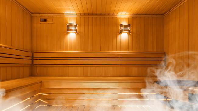 A Finnish sauna.