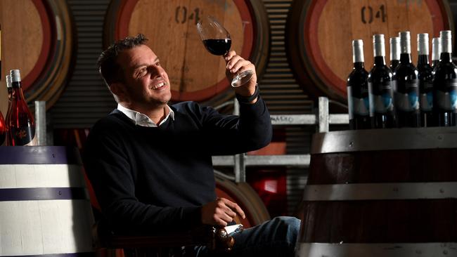 Winemaker Daniel Amadio at his cellar door in Felixstow. Picture: Tricia Watkinson