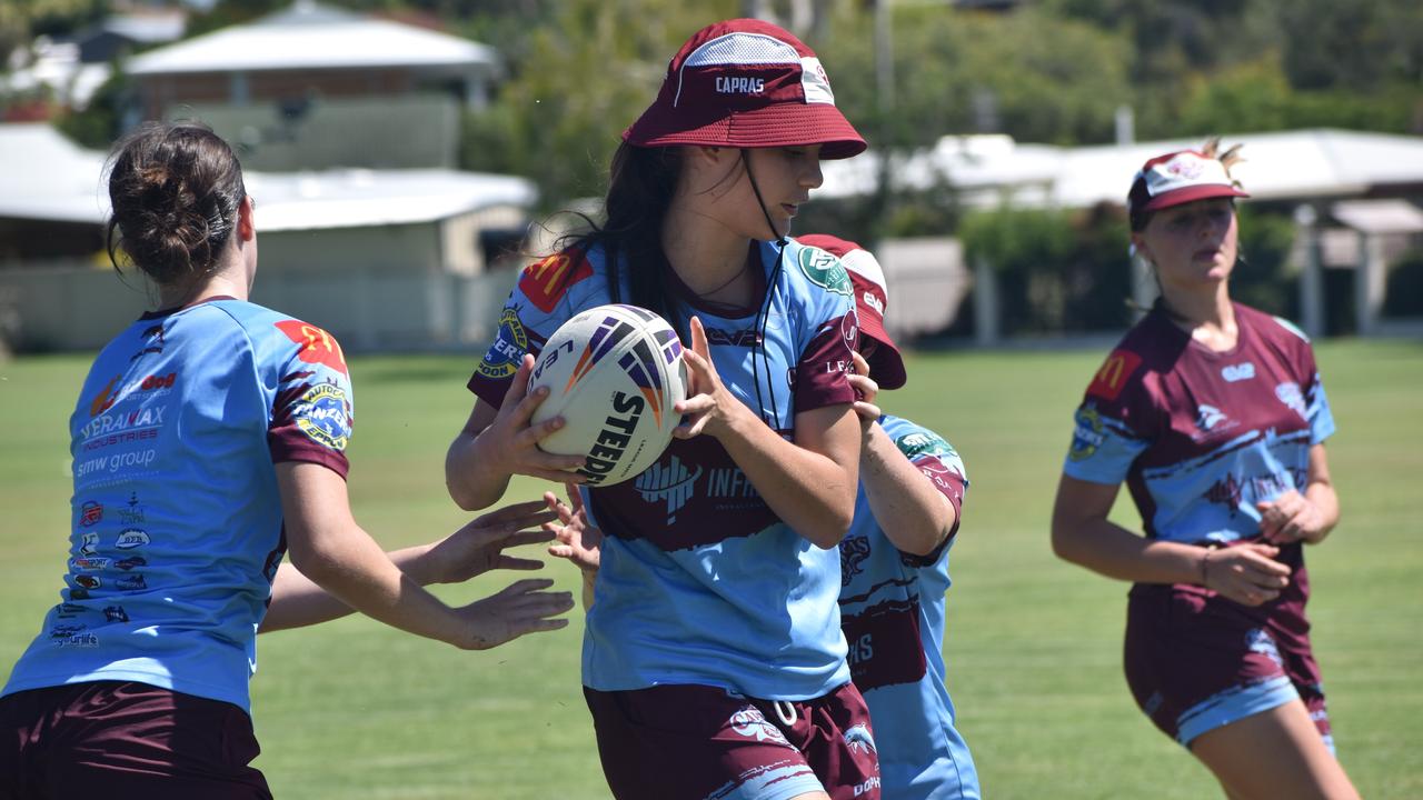 CQ Capras under-17 girls squad at pre-season training at Emmaus College, Rockhampton, on January 18, 2025.