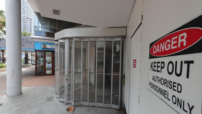 Elkhorn Ave Surfers Paradise, once a high end shopping area, looking rundown and unloved. Picture: Glenn Hampson.