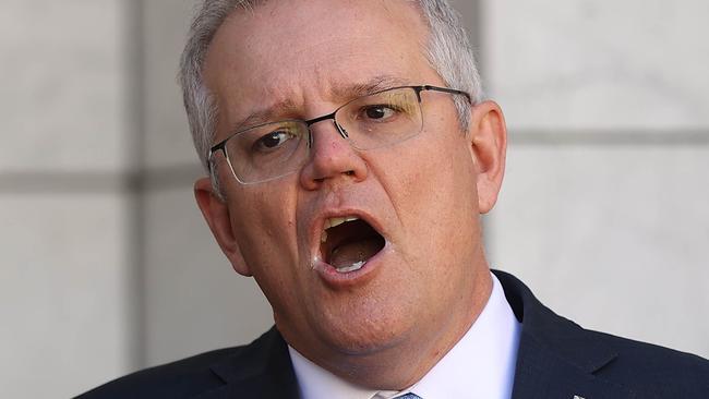 CANBERRA, AUSTRALIA NewsWire Photos AUGUST 26, 2021:  Prime Minister Scott Morrison press conference at Parliament House in Canberra.Picture: NCA NewsWire / Gary Ramage