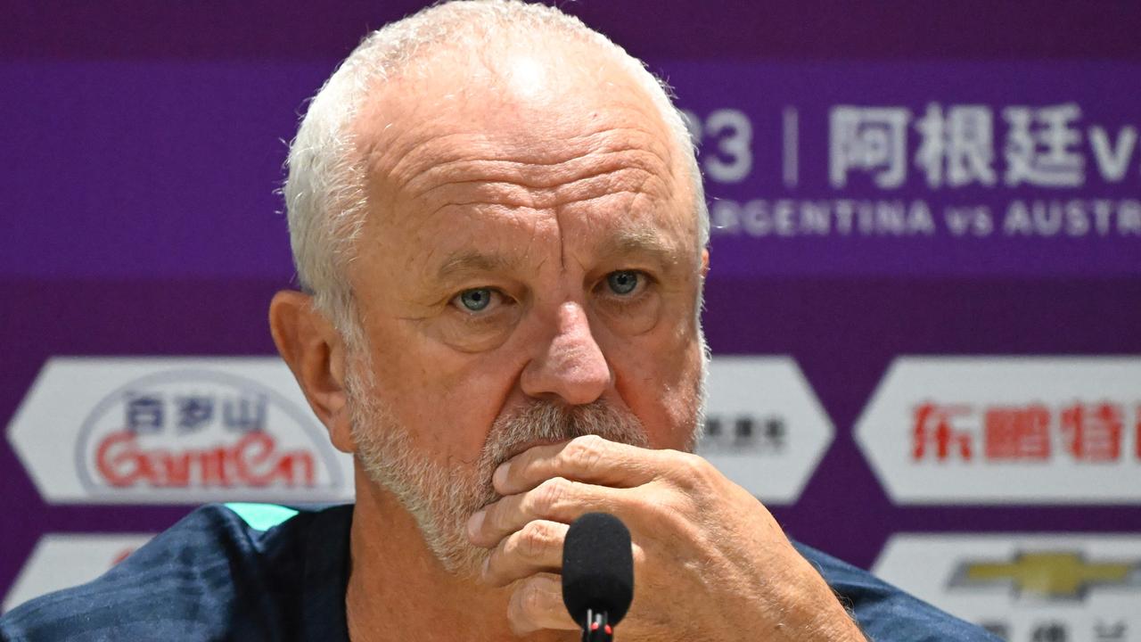 Graham Arnold is confident about the future. (Photo by WANG Zhao / AFP)