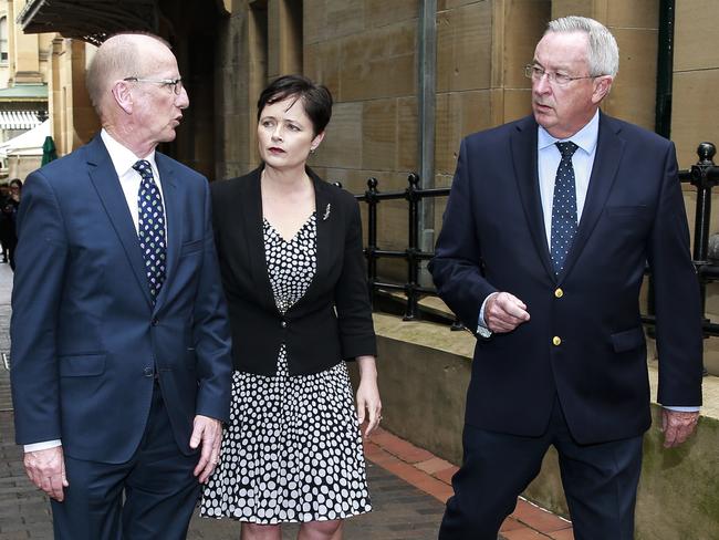 NSW chief psychiatrist, Dr Murray Wright, Minister for Mental Health Tanya Davies and Minister for Health Brad Hazzard. Picture: Dylan Robinson