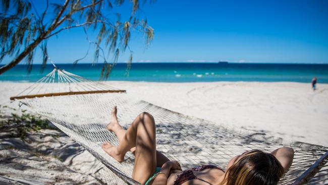 Enjoying some peace and quiet at Bribie Island.