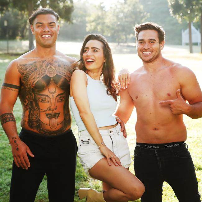 <s1>Josh (l to r), AnnaSophia and Luke from the latest, very raunchy, series of Big Brother Uncut.</s1><s1> Picture: Rohan Kel</s1>