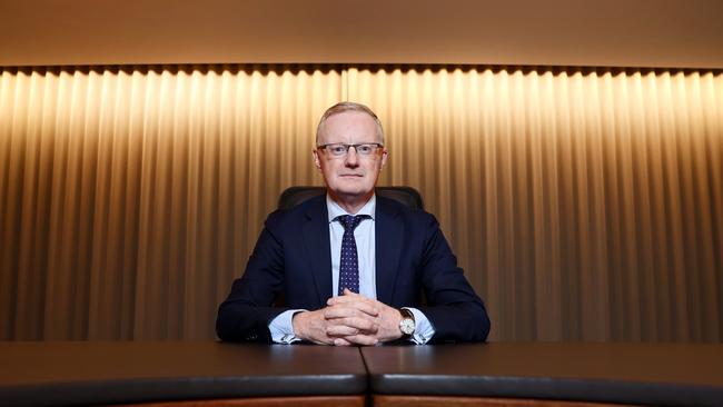 Reserve Bank governor Philip Lowe holds the power over interest rates. Picture: Richard Dobson