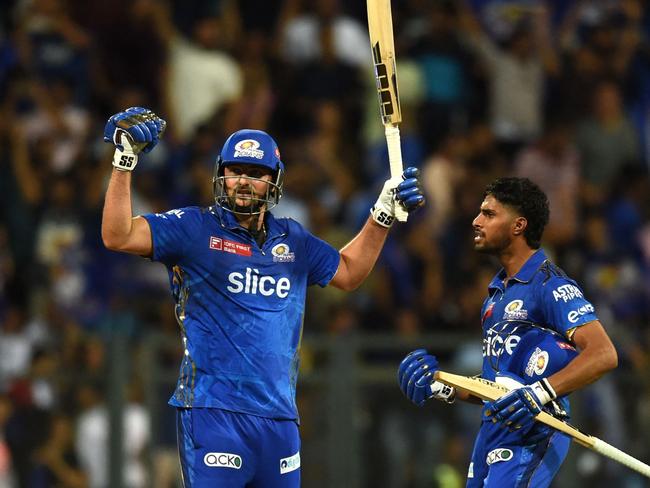 Tim David plays in the IPL for Mumbai Indians. Picture: Punit Paranjpe/AFP